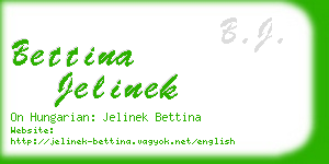 bettina jelinek business card